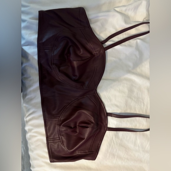 Target Tops - Strappy faux leather tiny top
